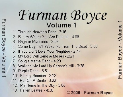 Furman Boyce and Harmony Express - Volume 1 CD